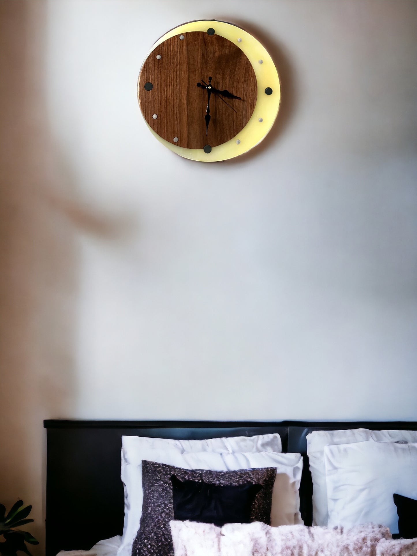 Solar Eclipse 14" Wall Clock, sun/moon