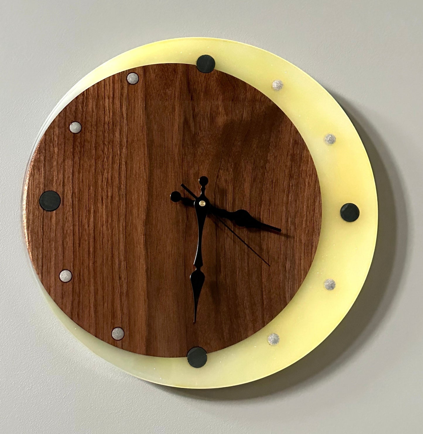 Solar Eclipse 14" Wall Clock, sun/moon